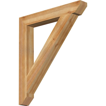 Ekena Millwork Traditional Slat Rough Sawn Bracket, Western Red Cedar, 4"W x 30"D x 34"H BKT04X30X34TRA06RWR
